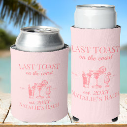 Last Toast On The Coast Beach Bachelorette Party Seltzer Can Cooler