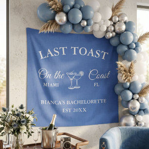 Last Toast on the coast Beach Bachelorette party Tapestry