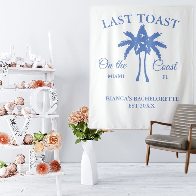 Last Toast on the coast Beach Bachelorette party  Tapestry (Creator Uploaded)