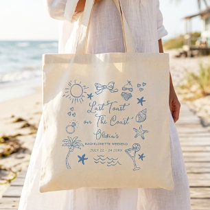 Last Toast on The Coast Beach Bachelorette Party Tote Bag