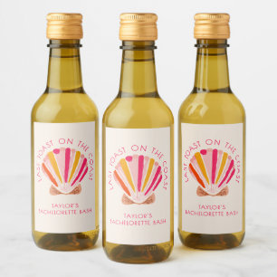 Last Toast On The Coast Beach Bachelorette Party  Wine Label