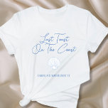 Last Toast On The Coast Beach Bachelorette T-Shirt<br><div class="desc">Looking for the perfect shirt for your beach bachelorette party or girls' weekend? Our "Last Toast on the Coast" shirt is the ultimate choice for a fun and stylish celebration by the sea. This trendy shirt features a charming light blue design with a cute shell motif, perfect for creating unforgettable...</div>