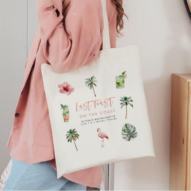 Last Toast On The Coast Beach Bachelorette Tote Bag (Creator Uploaded)