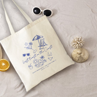 Last Toast on The Coast Beach Bachelorette Welcome Tote Bag
