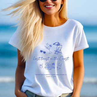 Last Toast on the Coast Beach Bachelorette Welcome Tri-Blend Shirt