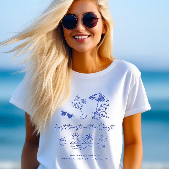 Last Toast on the Coast Beach Bachelorette Welcome Tri-Blend Shirt (Creator Uploaded)