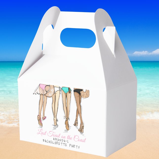 Last Toast on the Coast Beach Bikini Bachelorette Favor Boxes (Creator Uploaded)