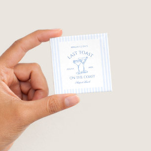 Last Toast on the Coast Beach Blue Bachelorette Button