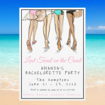 Last Toast on the Coast Beach Bride Bachelorette