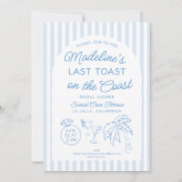Last Toast on the Coast Blue Arch Bridal Shower