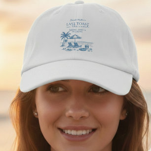 Last Toast on the Coast Blue Bachelorette Party Hat