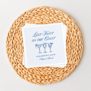 Last Toast on The Coast Elegant Hand Drawn Bows Napkins