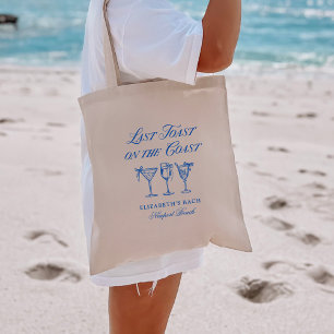 Last Toast on The Coast Elegant Hand Drawn Bows Tote Bag