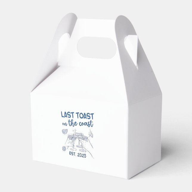 Last Toast on the Coast Est 2025 Favor Boxes (Front Side)