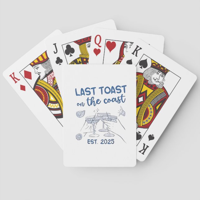 Last Toast on the Coast Est 2025 Poker Cards (Back)