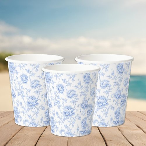 Last Toast on the Coast Floral Bachelorette Paper Cups