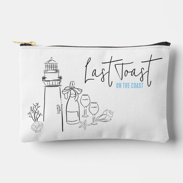 Last Toast on the Coast Hangover Kit Party Favor Accessory Pouch (Front)