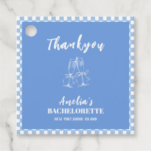 Last toast on the coast pink bachelorette welcome favor tags