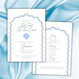 Last Toast On The Coast Seashell Bachelorette Invitation