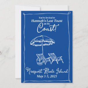 Last Toast on the Coast Whimsical Invitation