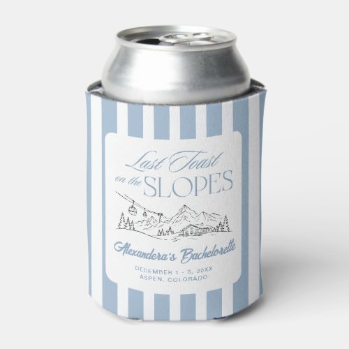 Last Toast on the Slopes Bachelorette Party Favor Can Cooler
