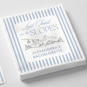 Last Toast on the Slopes Bachelorette Party Napkins