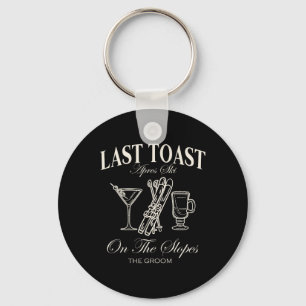 Last Toast On The Slopes Chelor Skiing Bridal Part Keychain
