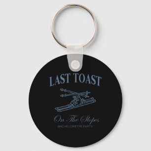Last Toast On The Slopes Chelor Skiing Bridal Part Keychain