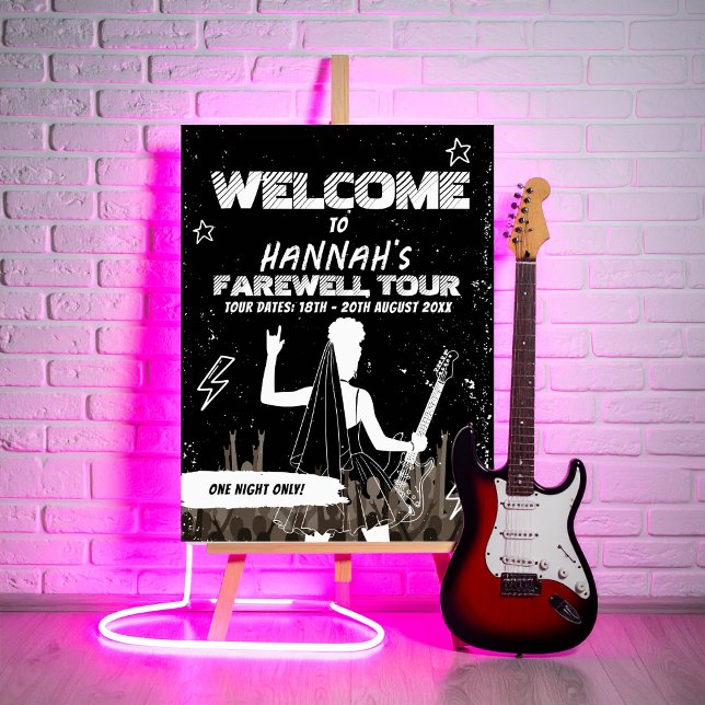 Last Tour Punk Rock Band Bachelorette Welcome Sign (Creator Uploaded)