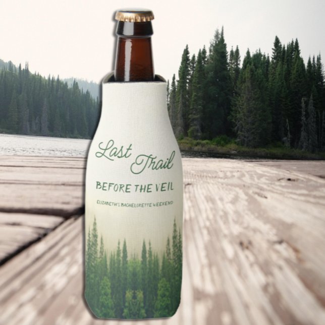 Last Trail Before The Veil Bachelorette Bottle Cooler (Creator Uploaded)