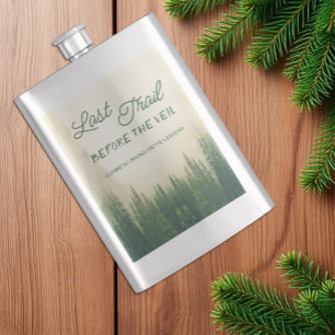 Last Trail Before The Veil Bachelorette Flask