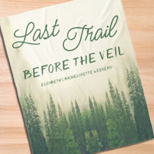 Last Trail Before The Veil Bachelorette Fleece Blanket