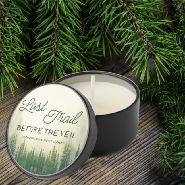 Last Trail Before The Veil Bachelorette Mini Candle Favors (Creator Uploaded)