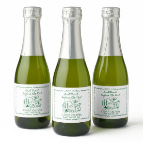 Last Trail Before The Veil Bachelorette Party Sparkling Wine Label