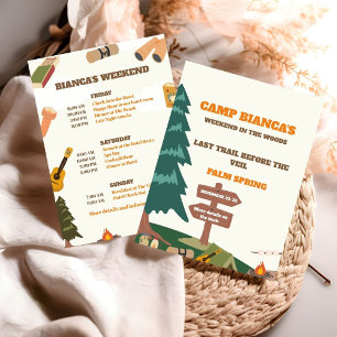 Last Trail Before The Veil Bachelorette Weekend Invitation