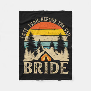 Last Trail Before The Veil Bride Retro Camp Bachel Fleece Blanket