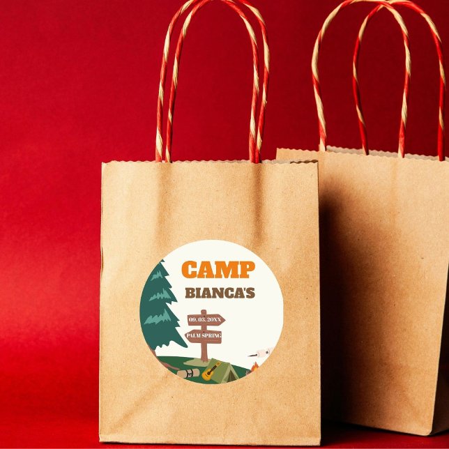 Last Trail Before The Veil Camp Bachelorette Classic Round Sticker (Creator Uploaded)