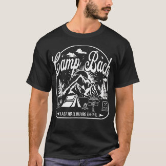 Last Trail Before The Veil Camp Bachelorette Party T-Shirt