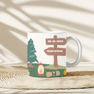 Last Trail Before The Veil Camp Bachelorette Two-Tone Coffee Mug