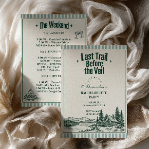 Last Trail Before the Veil Lakeside Cabin Invitation