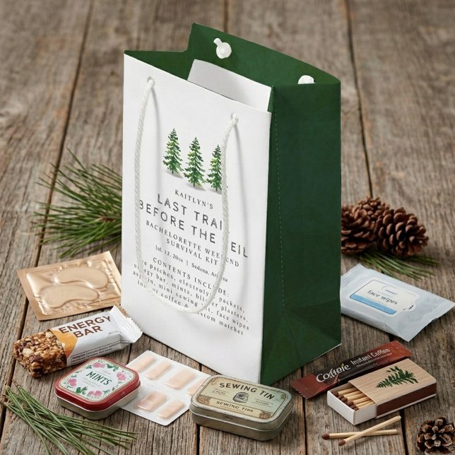 Last Trail Camping Bachelorette Party Survival Kit Small Gift Bag (Creator Uploaded)