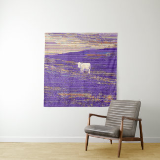 Last Transmission or Cow in a Field Tapestry