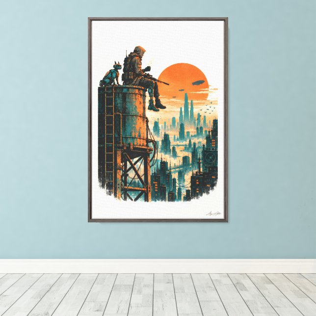 Last Watch Before Dawn Canvas Print (Insitu(Wood Floor))