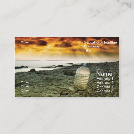 Customizable Last water business card template