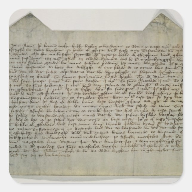 Last will and testament artist Master Bertram Square Sticker (Front)