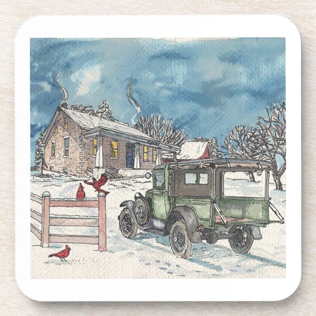 Last Wood Delivery Beverage Coaster (Front)