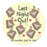 LASTNIGHTOUTPOSTNUMBER CLASSIC ROUND STICKER