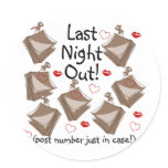 LASTNIGHTOUTPOSTNUMBER CLASSIC ROUND STICKER