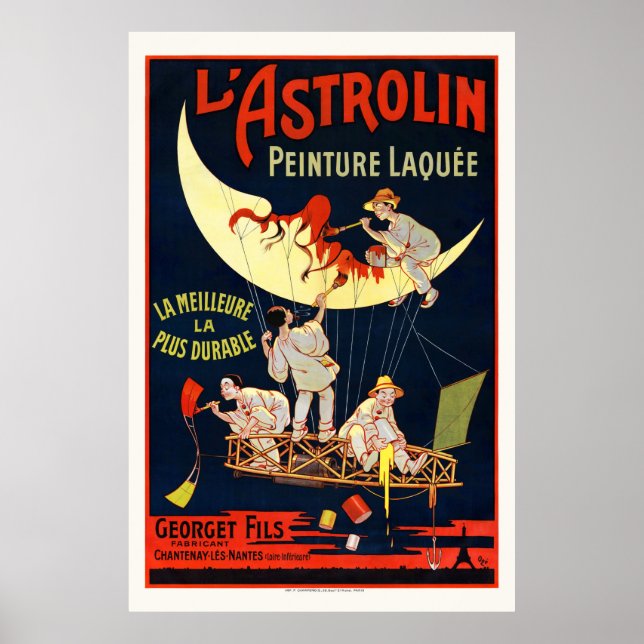 L'Astrolin France Vintage Poster 1900 (Front)