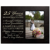 Lasts Forever 25th Anniversary Black Photo Frame (Front)